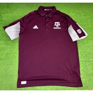 Texas A&M Team Issue Polo XL Aggie Baseball SEC Patch Embroidered NWOT